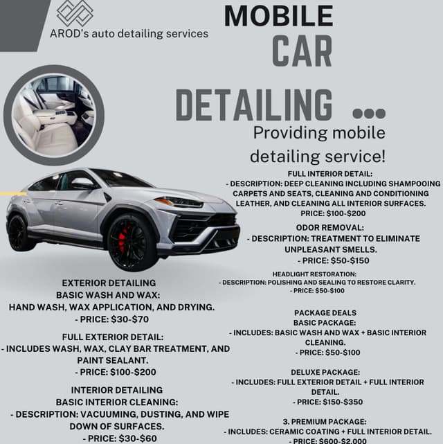 AROD's auto detailing service